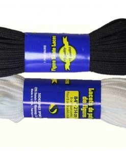 Shop-halona Schnürsenkel Schlittschuhe Eiskunstlauf Weiß/schwarz214-274cm