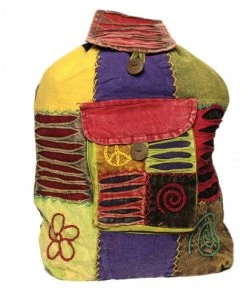 Shop-halona Hippie Rucksack Stone Washed, Cultbagz Flower 05