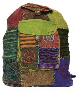 Shop-halona Hippie Rucksack Stone Washed, Cultbagz Flower 03