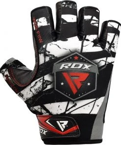 Shop-halona RDX F11 Bobybuilding Gym Handschuhe Weiß