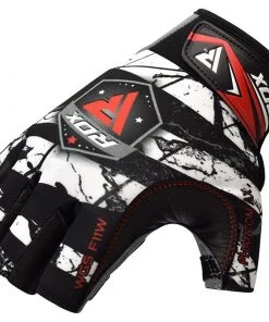 Shop-halona RDX F11 Bobybuilding Gym Handschuhe Weiß