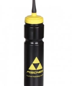 Shop-halona Eishockey Trinkflasche Fischer 900ml Mit Trinkhalm Schwarz/gelb/silber