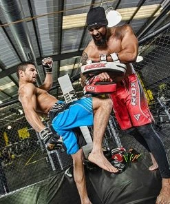 Shop-halona RDX T1 Curved Thai Kick Pad Schlagpolster Kampfsport Unterarm Blau