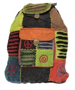 Shop-halona Hippie Rucksack Stone Washed, Cultbagz Flower 06 Natur & Trend