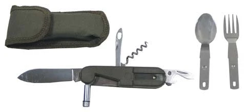 Shop-halona Freizeitmesser Taschenmesser Mit Lampe, Gabel Löffel, Messer Militär 1 Shop-halona Freizeitmesser Taschenmesser Mit Lampe, Gabel Löffel, Messer Militär