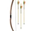 Shop-halona Langbogen SET Rattan 54 Zoll, 23 Lbs, RH - Traditioneller Sportbogen Inkl. Pfeil