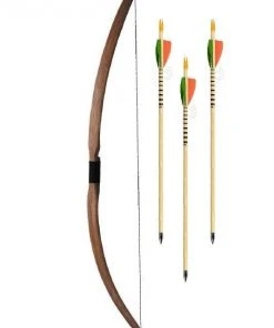 Shop-halona Langbogen SET Rattan 54 Zoll, 23 Lbs, RH - Traditioneller Sportbogen Inkl. Pfeil