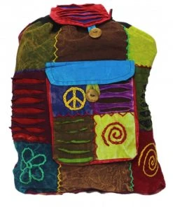 Shop-halona Hippie Rucksack Stone Washed, Cultbagz Flower 02