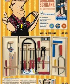 Shop-halona Laubsäge-Set Im Holzschrank Mit Holzbrettchen Und Stahlwerkzeugen