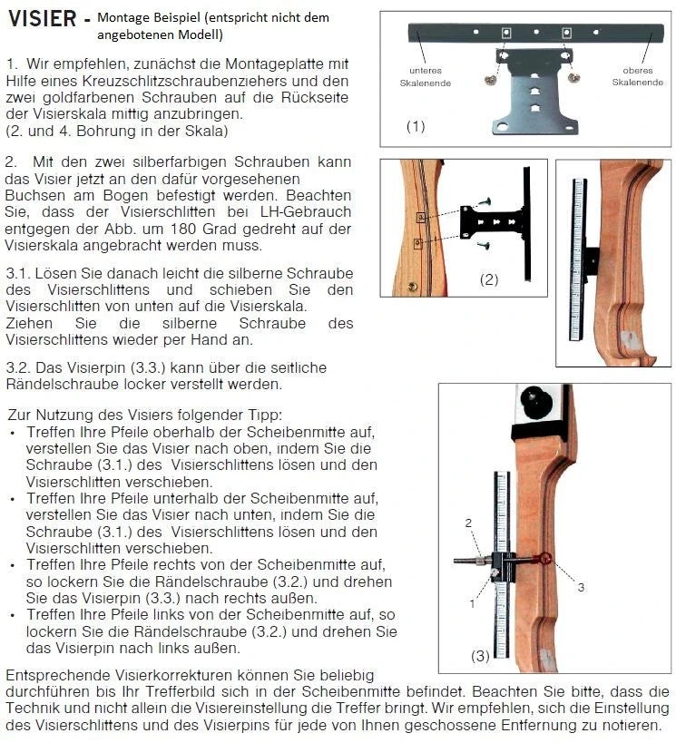 Shop-halona Visier F. Bogenschiessen, Recurvebogen Cartel Master 1 Shop-halona Visier F. Bogenschiessen, Recurvebogen Cartel Master